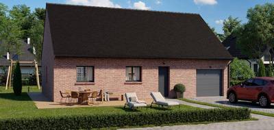 Terrain et maison à Ledringhem en Nord (59) de 85 m² à vendre au prix de 218000€ - 1