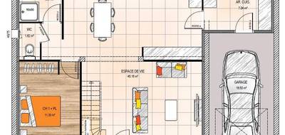 Terrain et maison à Rives-du-Loir-en-Anjou en Maine-et-Loire (49) de 125 m² à vendre au prix de 362000€ - 4