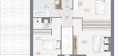 Terrain et maison à Billy-Berclau en Pas-de-Calais (62) de 100 m² à vendre au prix de 257000€ - 4