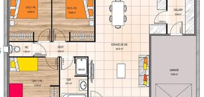 Terrain et maison à Cernusson en Maine-et-Loire (49) de 80 m² à vendre au prix de 209400€ - 4