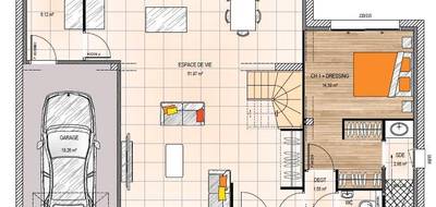 Terrain et maison à Briollay en Maine-et-Loire (49) de 123 m² à vendre au prix de 332400€ - 4