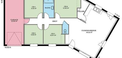 Terrain et maison à Chârost en Cher (18) de 90 m² à vendre au prix de 152663€ - 4