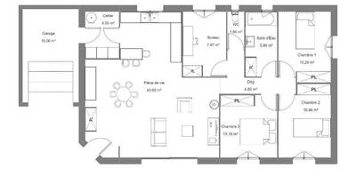 Terrain et maison à Juillan en Hautes-Pyrénées (65) de 100 m² à vendre au prix de 241500€ - 4