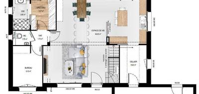 Terrain et maison à Tiercé en Maine-et-Loire (49) de 135 m² à vendre au prix de 380500€ - 4