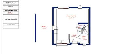 Terrain et maison à Arpajon en Essonne (91) de 72 m² à vendre au prix de 304500€ - 3