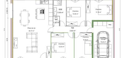 Terrain et maison à Meximieux en Ain (01) de 101 m² à vendre au prix de 296200€ - 4