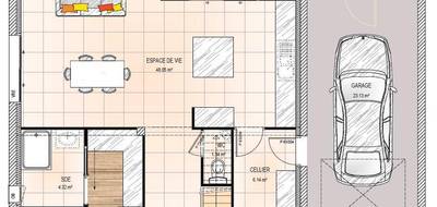 Terrain et maison à Toutlemonde en Maine-et-Loire (49) de 127 m² à vendre au prix de 360000€ - 4