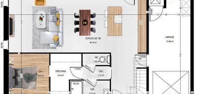 Terrain et maison à La Possonnière en Maine-et-Loire (49) de 69 m² à vendre au prix de 209800€ - 4