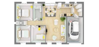 Terrain et maison à Écommoy en Sarthe (72) de 68 m² à vendre au prix de 203957€ - 4
