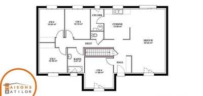 Terrain et maison à Nevy-lès-Dole en Jura (39) de 112 m² à vendre au prix de 202340€ - 4