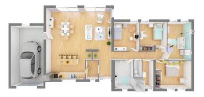 Terrain et maison à Précigné en Sarthe (72) de 110 m² à vendre au prix de 228947€ - 4