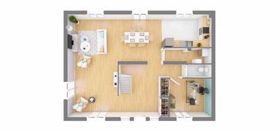 Terrain et maison à Montbarrey en Jura (39) de 119 m² à vendre au prix de 265420€ - 4