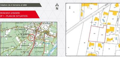 Terrain à Violès en Vaucluse (84) de 554 m² à vendre au prix de 119500€ - 1