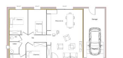 Terrain et maison à Sains-en-Gohelle en Pas-de-Calais (62) de 83 m² à vendre au prix de 220000€ - 4