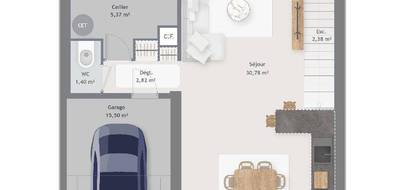 Terrain et maison à Sarry en Marne (51) de 105 m² à vendre au prix de 299120€ - 4
