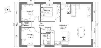 Terrain et maison à Le Luc en Var (83) de 80 m² à vendre au prix de 320000€ - 3