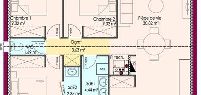 Terrain et maison à Vayres en Gironde (33) de 80 m² à vendre au prix de 249356€ - 3