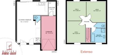 Terrain et maison à Pelousey en Doubs (25) de 79 m² à vendre au prix de 279216€ - 4