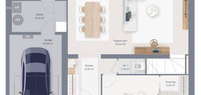 Terrain et maison à Jeugny en Aube (10) de 120 m² à vendre au prix de 245500€ - 4