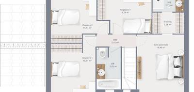 Terrain et maison à Camphin-en-Carembault en Nord (59) de 120 m² à vendre au prix de 343000€ - 4