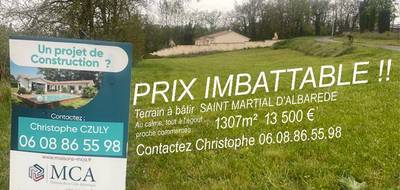 Terrain à Excideuil en Dordogne (24) de 1307 m² à vendre au prix de 13500€ - 1