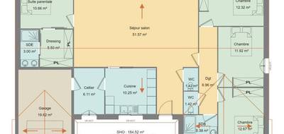 Terrain et maison à Chanceaux-sur-Choisille en Indre-et-Loire (37) de 139 m² à vendre au prix de 319900€ - 4