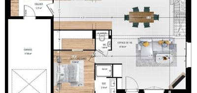 Terrain et maison à Saumur en Maine-et-Loire (49) de 115 m² à vendre au prix de 296000€ - 4