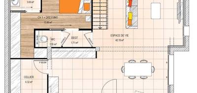 Terrain et maison à Mazé-Milon en Maine-et-Loire (49) de 100 m² à vendre au prix de 312600€ - 4