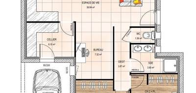 Terrain et maison à Étriché en Maine-et-Loire (49) de 80 m² à vendre au prix de 234000€ - 4