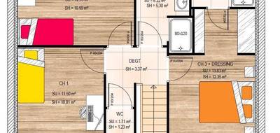 Terrain et maison à Saumur en Maine-et-Loire (49) de 98 m² à vendre au prix de 228000€ - 4