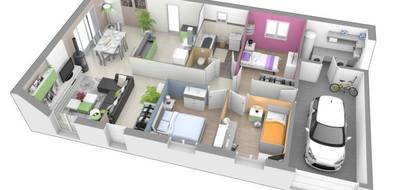 Terrain et maison à Chalamont en Ain (01) de 80 m² à vendre au prix de 269000€ - 4