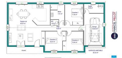 Terrain et maison à Saint-Junien en Haute-Vienne (87) de 92 m² à vendre au prix de 252800€ - 3