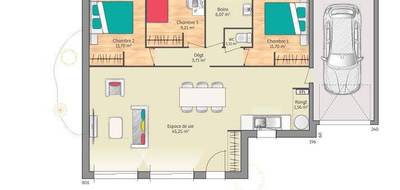 Terrain et maison à Le Mans en Sarthe (72) de 90 m² à vendre au prix de 289000€ - 3