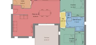 Terrain et maison à Saint-Remèze en Ardèche (07) de 95 m² à vendre au prix de 397850€ - 4