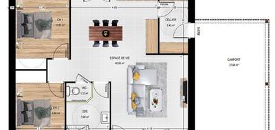 Terrain et maison à Longuenée-en-Anjou en Maine-et-Loire (49) de 75 m² à vendre au prix de 234500€ - 4