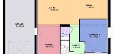 Terrain et maison à Pommérieux en Moselle (57) de 92 m² à vendre au prix de 259000€ - 4