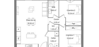 Terrain et maison à Lignan-sur-Orb en Hérault (34) de 60 m² à vendre au prix de 242000€ - 3