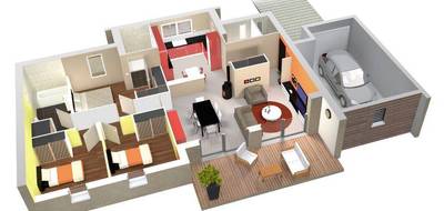 Terrain et maison à Villeneuve-de-Rivière en Haute-Garonne (31) de 100 m² à vendre au prix de 275000€ - 3