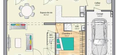 Terrain et maison à Cambronne-lès-Clermont en Oise (60) de 90 m² à vendre au prix de 308000€ - 4
