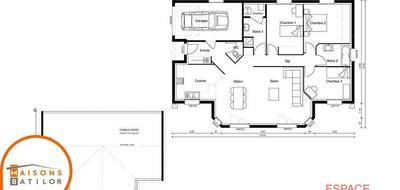 Terrain et maison à Santans en Jura (39) de 106 m² à vendre au prix de 198880€ - 4