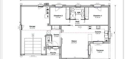 Terrain et maison à Roullet-Saint-Estèphe en Charente (16) de 60 m² à vendre au prix de 206000€ - 3