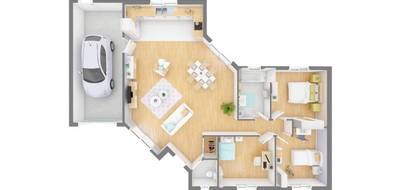 Terrain et maison à Thibie en Marne (51) de 100 m² à vendre au prix de 209460€ - 4