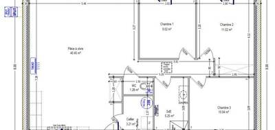 Terrain et maison à Luant en Indre (36) de 85 m² à vendre au prix de 149650€ - 4