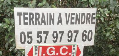 Terrain à Arveyres en Gironde (33) de 1200 m² à vendre au prix de 169000€ - 2