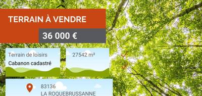 Terrain à La Roquebrussanne en Var (83) de 27542 m² à vendre au prix de 36000€ - 1