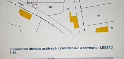 Terrain à Lessac en Charente (16) de 1992 m² à vendre au prix de 16600€ - 2