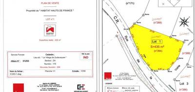 Terrain à Zudausques en Pas-de-Calais (62) de 435 m² à vendre au prix de 57500€ - 1