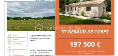 Terrain à Saint-Géraud-de-Corps en Dordogne (24) de 4730 m² à vendre au prix de 36000€ - 1