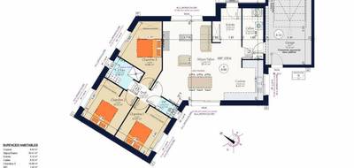 Terrain et maison à Angers en Maine-et-Loire (49) de 108 m² à vendre au prix de 347600€ - 2
