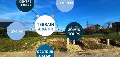 Terrain à Cigogné en Indre-et-Loire (37) de 1076 m² à vendre au prix de 64000€ - 2